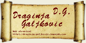 Draginja Galjković vizit kartica